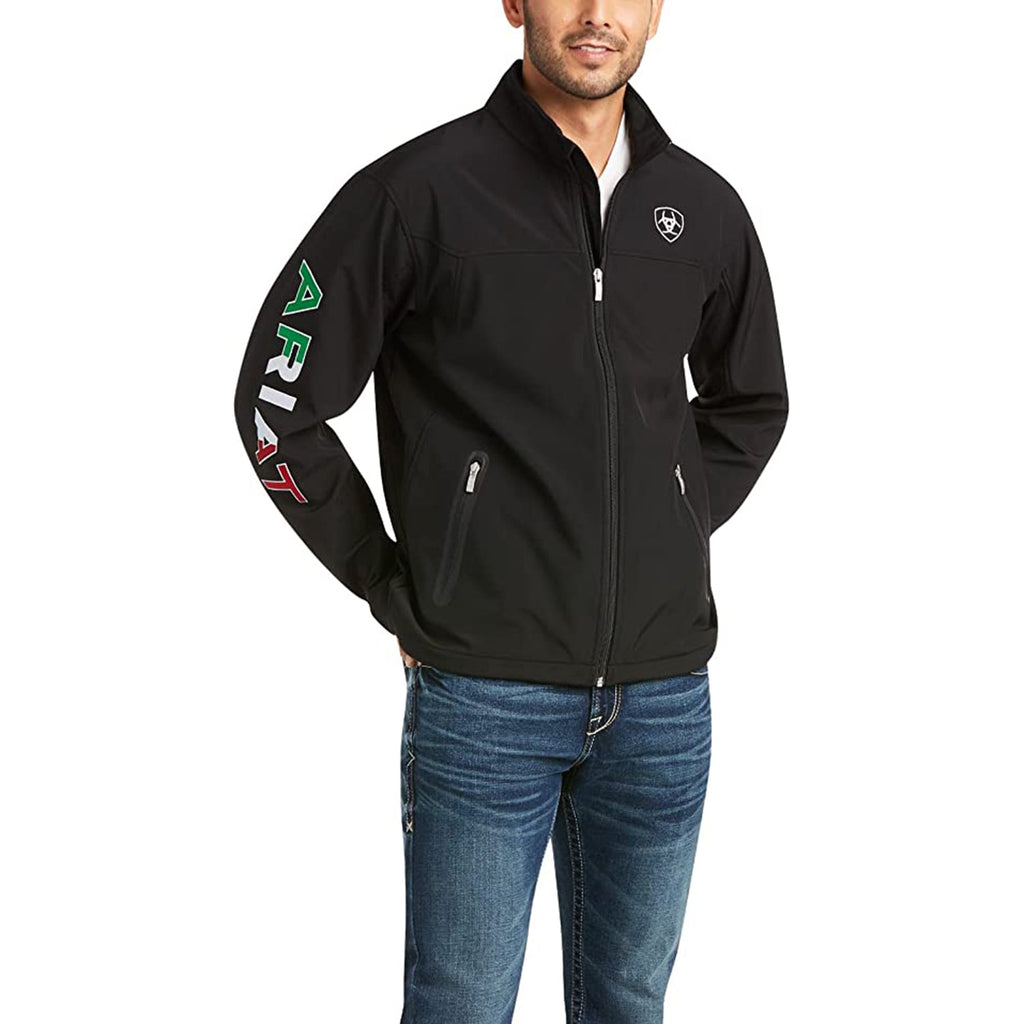 ARIAT Men's New Team Softshell Mexico Water Resistant Jacket JEC Shops LLC