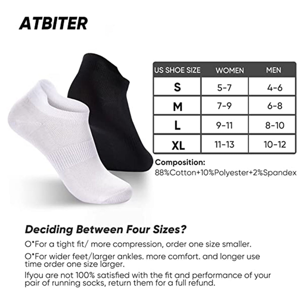 ATBITER Ankle Socks Women's Thin Athletic Running Low Cut No Show Socks JEC Shops LLC