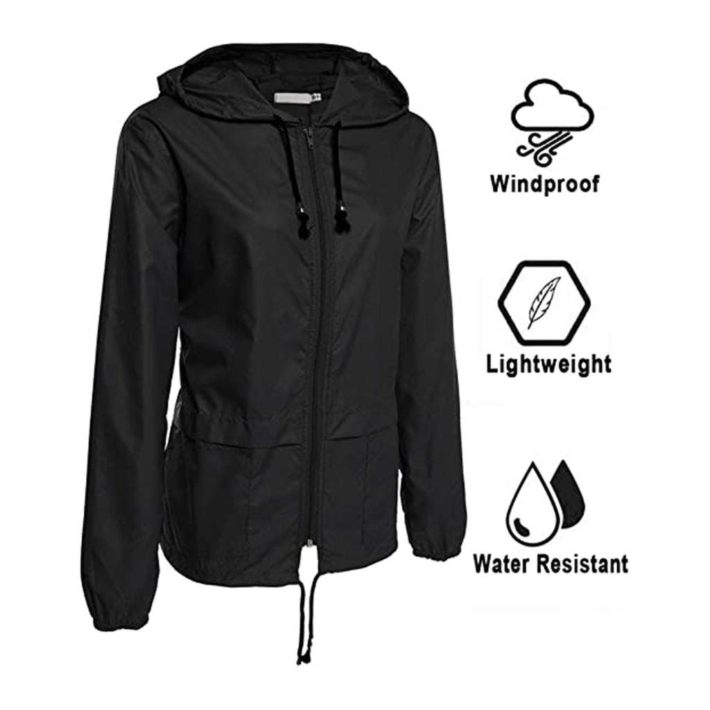 Avoogue Raincoat Women Lightweight Waterproof Rain Jacket JEC Shops LLC