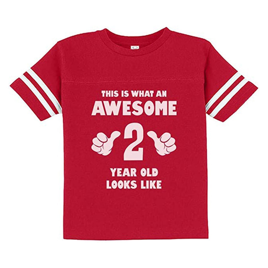 Awesome 2 Year Old 2nd Birthday Shirt Girls Boys Toddler Kids Jersey T-Shirt JEC Shops LLC