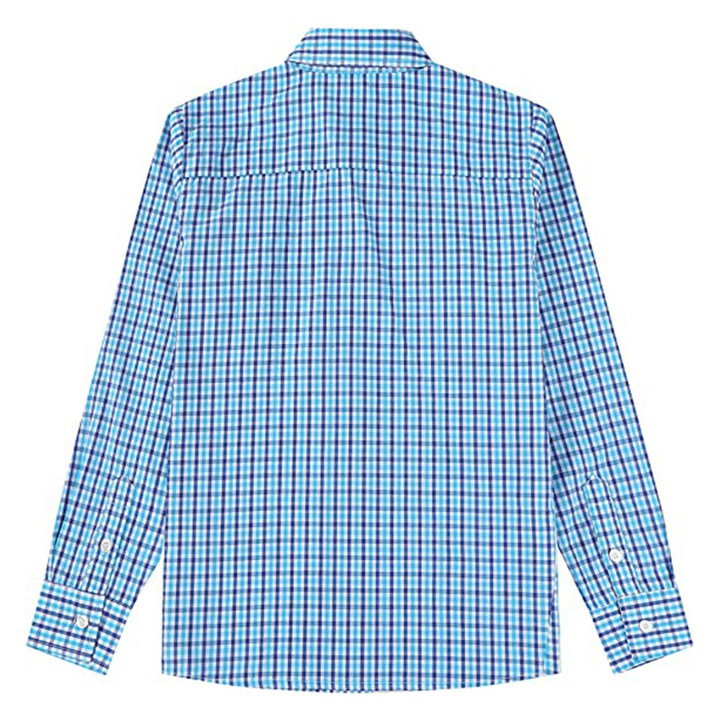 Bienzoe Boy's Cotton Plaid Roll Up Button Down Sports Shirts JEC Shops LLC