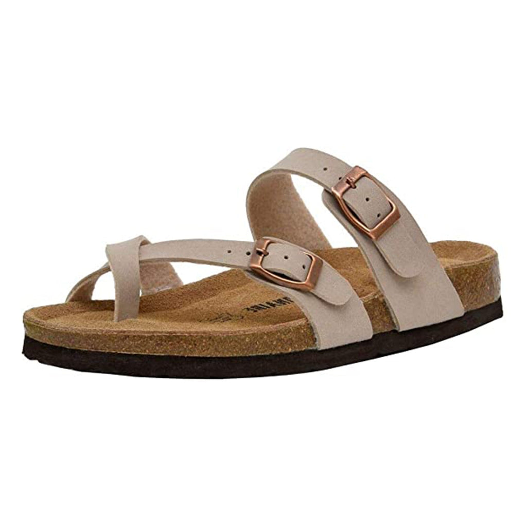 CUSHIONAIRE Women's Luna Cork footbed Sandal JEC Shops LLC