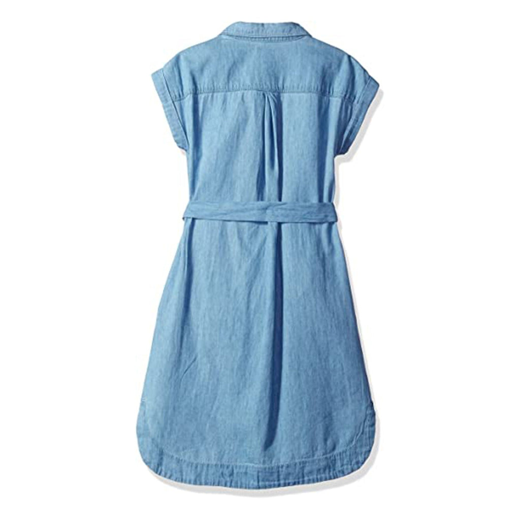 Calvin Klein Girls' Short Sleeve Denim Shirt Dress for 12 to 14 Years Old JEC Shops LLC