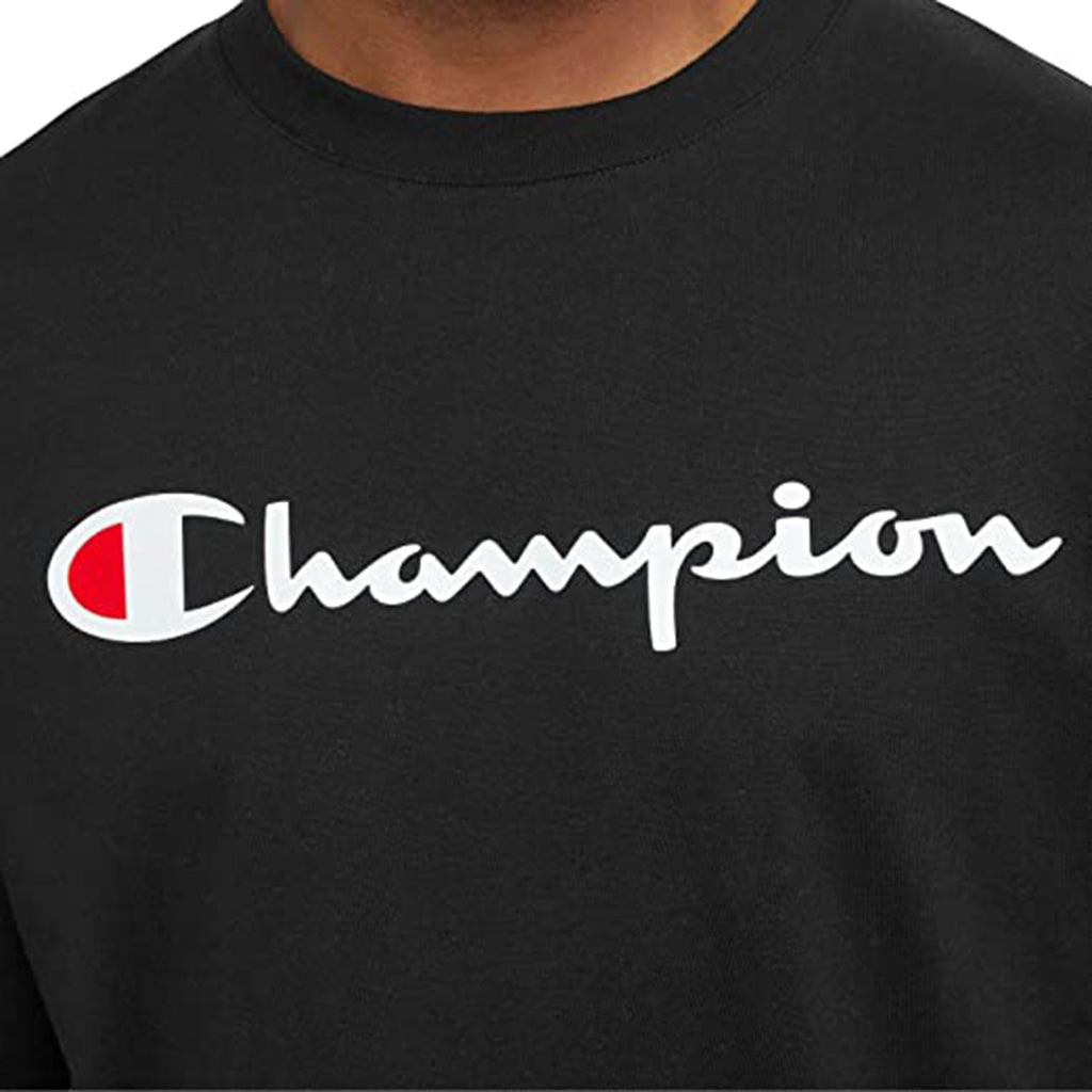 Champion Men's T-Shirt, Crewneck Cotton Tee, Mid-Weight T-Shirt, Script (Reg. or Big & Tall) JEC Shops LLC