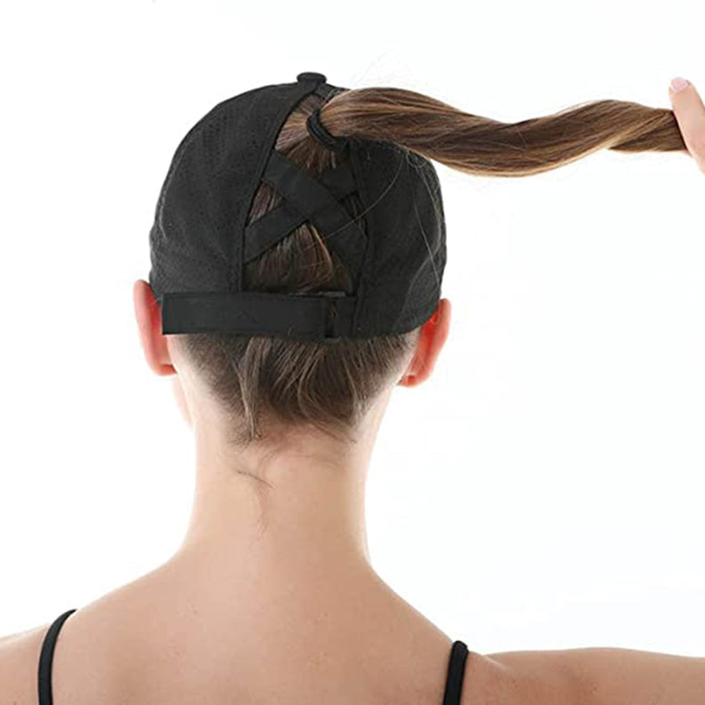 Criss Cross Ponytail Baseball Cap JEC Shops LLC