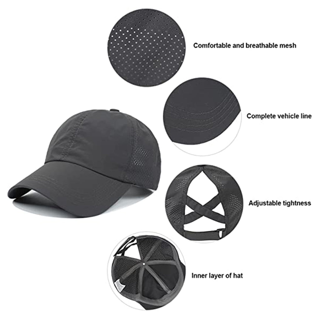 Criss Cross Ponytail Baseball Cap JEC Shops LLC