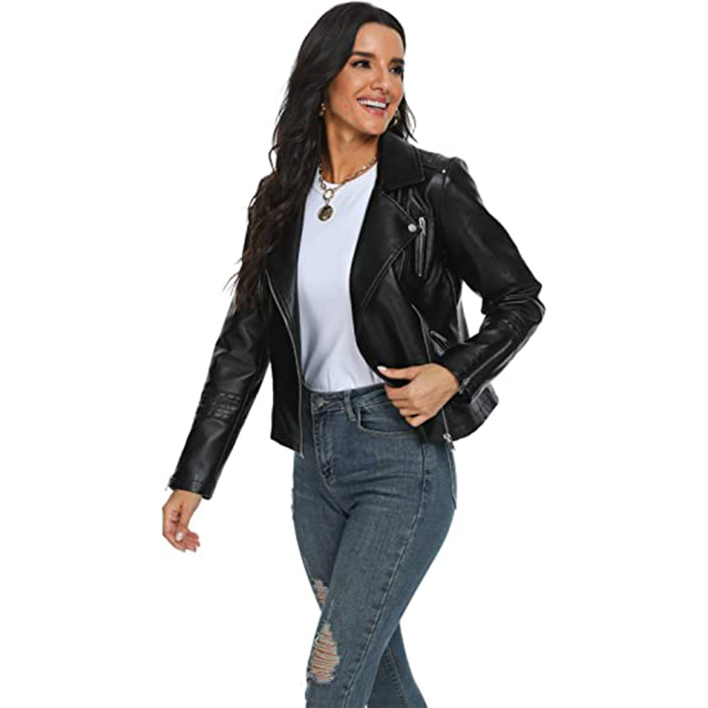 Fahsyee Women's Leather Jackets JEC Shops LLC