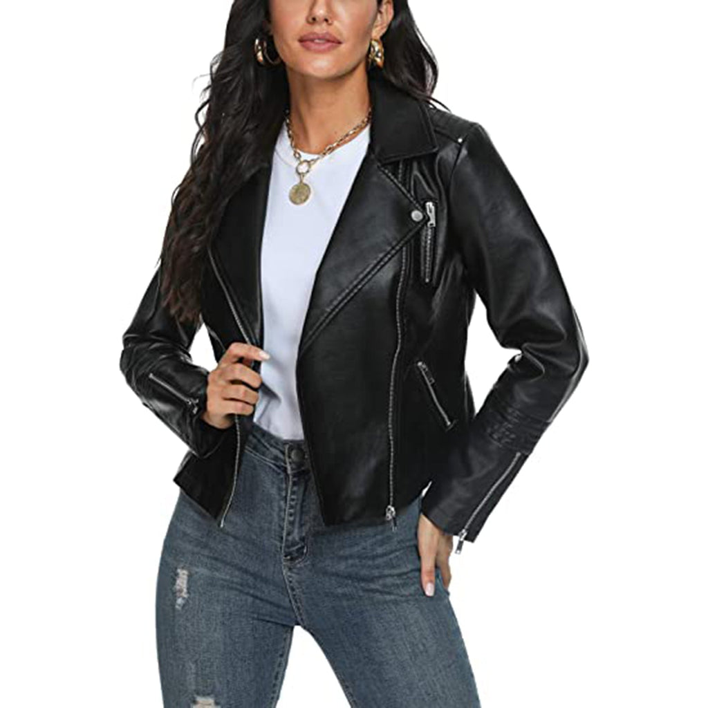 Fahsyee Women's Leather Jackets JEC Shops LLC