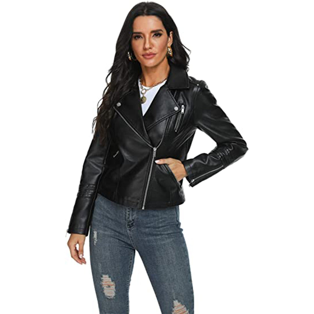 Fahsyee Women's Leather Jackets JEC Shops LLC