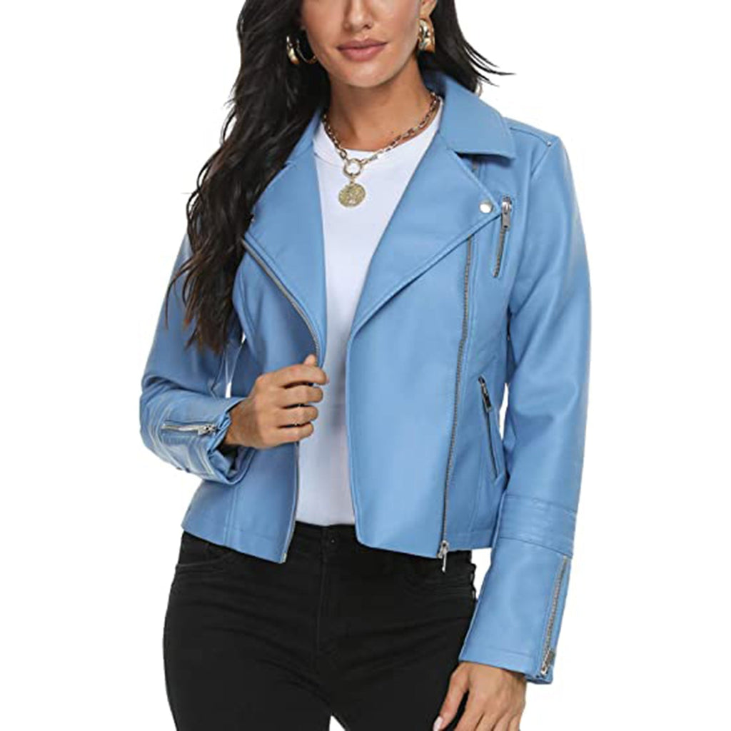 Fahsyee Women's Leather Jackets JEC Shops LLC