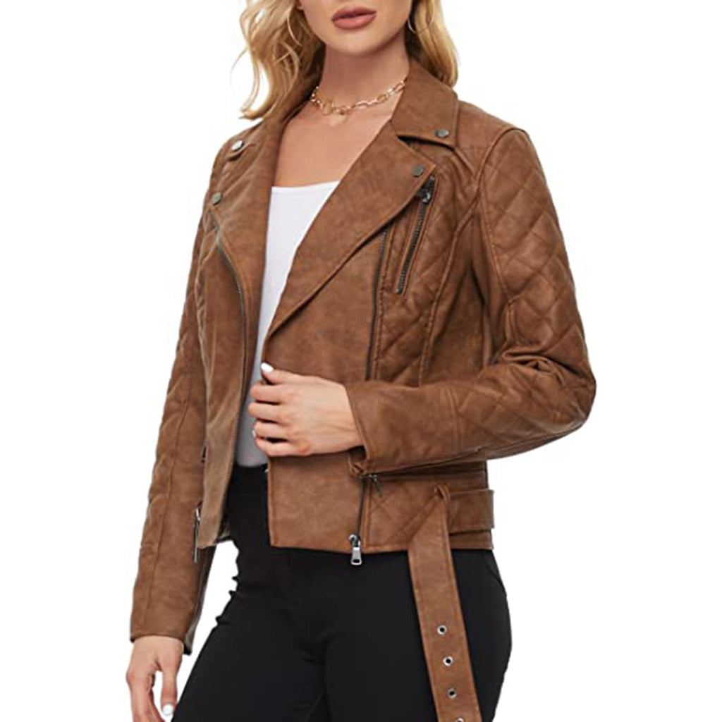 Fahsyee Women's Leather Jackets JEC Shops LLC