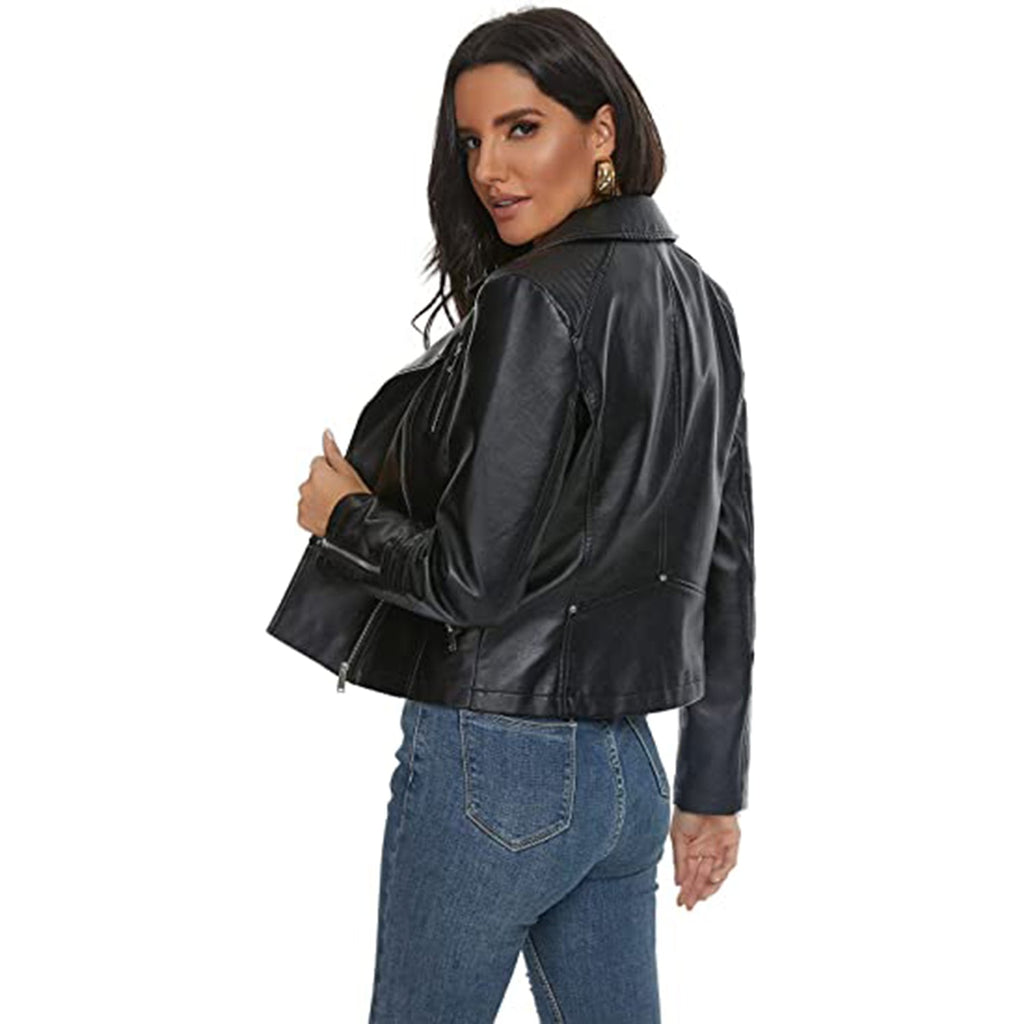 Fahsyee Women's Leather Jackets JEC Shops LLC