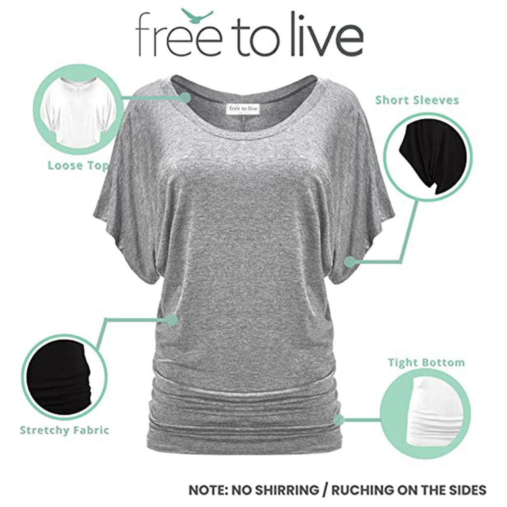 Free to Live 3 Pack Short Sleeve JEC Shops LLC