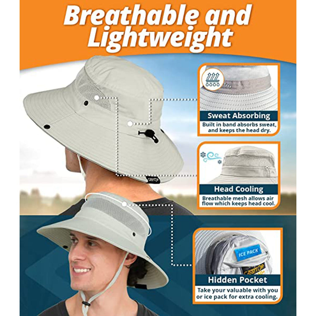 GearTOP Fishing Hat UPF 50+ Wide Brim Sun Hat JEC Shops LLC