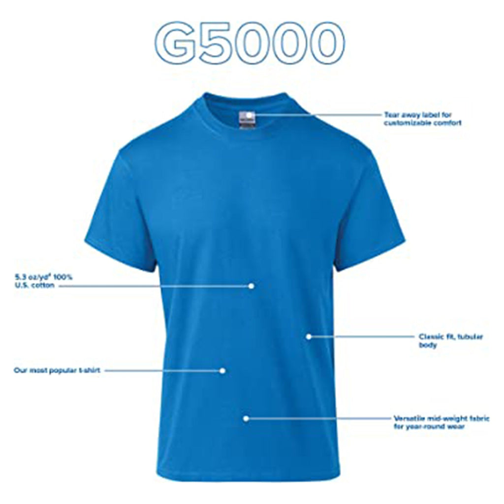 Gildan Adult Heavy Cotton T-Shirt, Style G5000, Multipack JEC Shops LLC