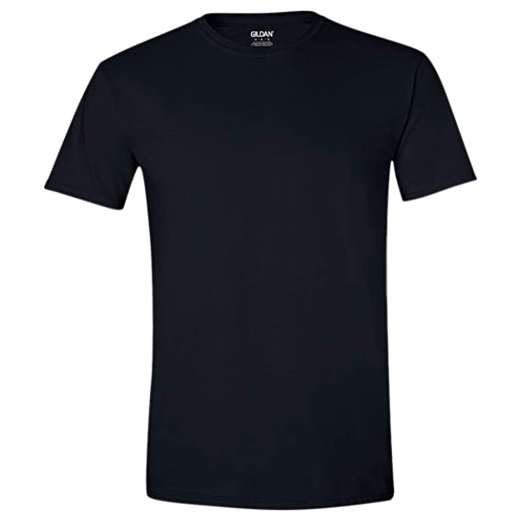 Gildan Men's Cotton Stretch T-Shirts, Multipack, Black Soot (Crew 3-Pack), X-Large JEC Shops LLC