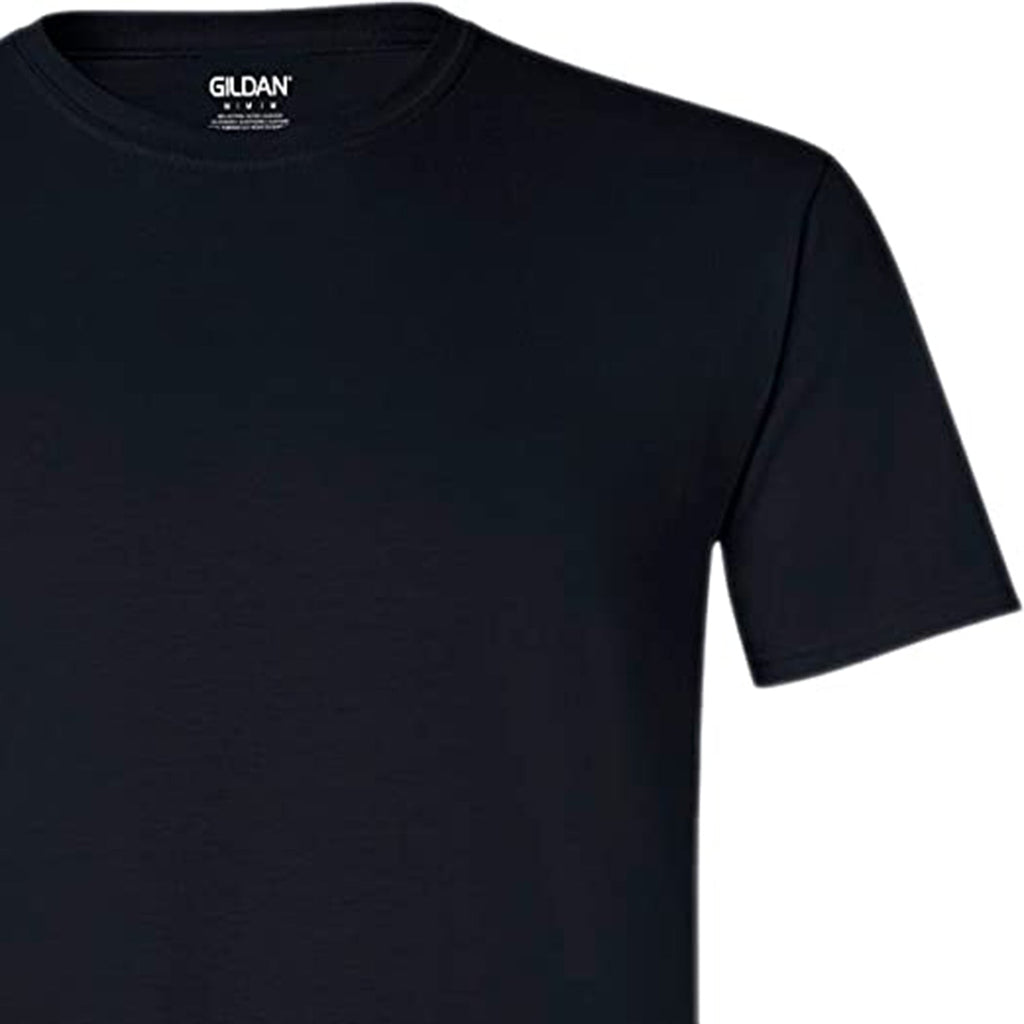 Gildan Men's Cotton Stretch T-Shirts, Multipack, Black Soot (Crew 3-Pack), X-Large JEC Shops LLC