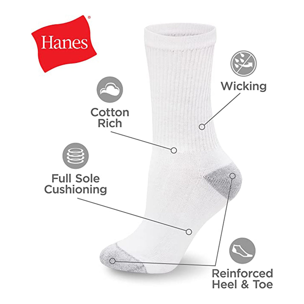 Hanes womens Value Pack Crew Socks JEC Shops LLC