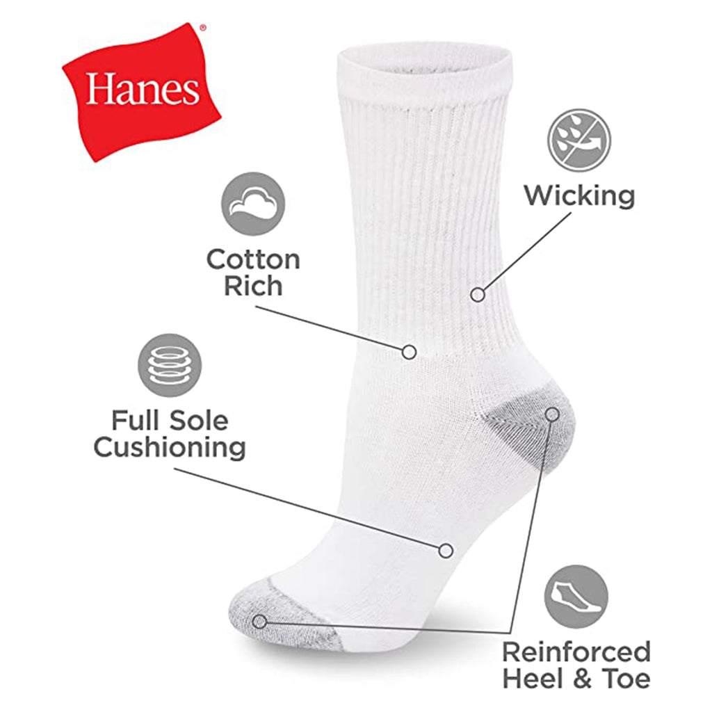 Hanes womens Value Pack Crew Socks JEC Shops LLC