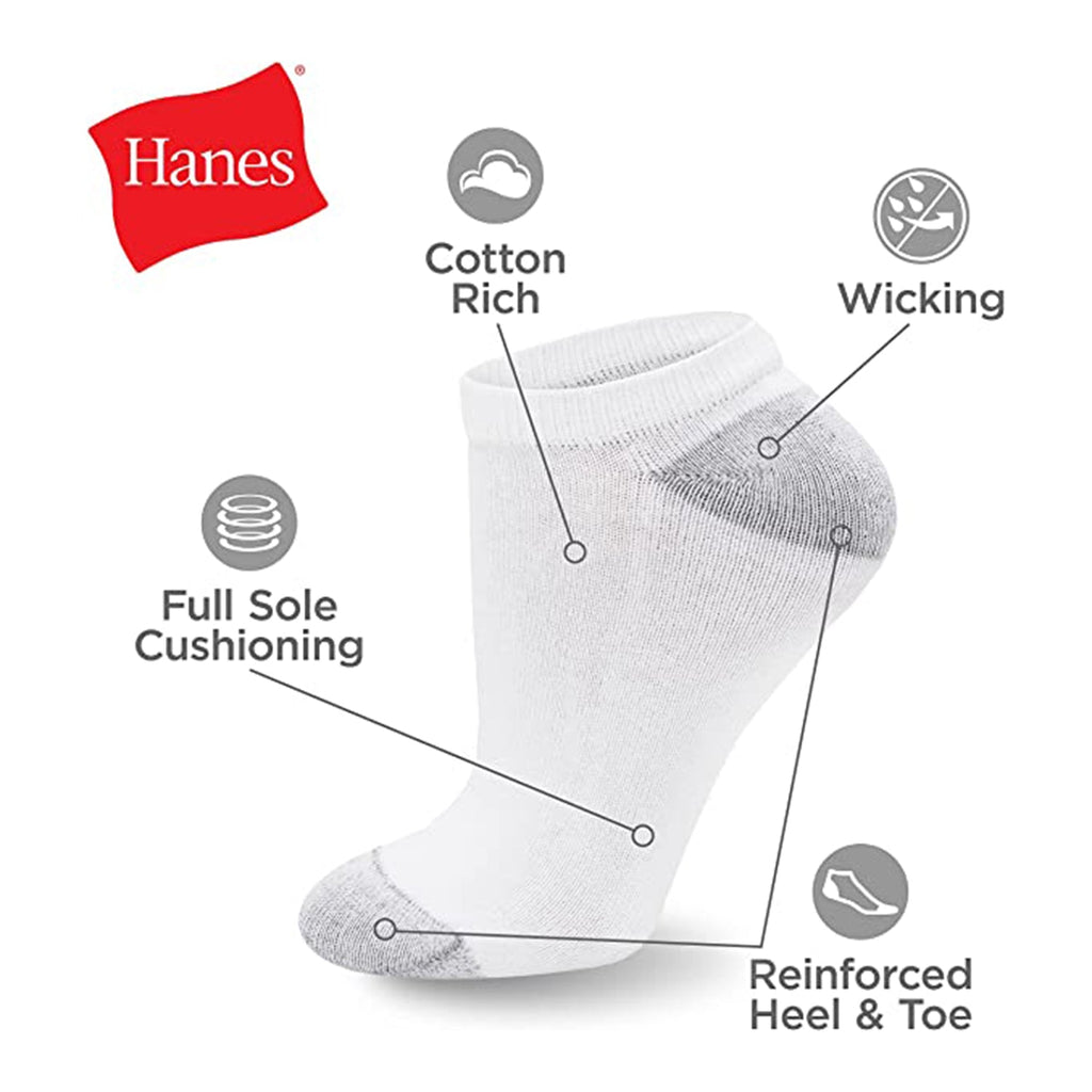 Hanes womens Value Pack No Show Socks JEC Shops LLC