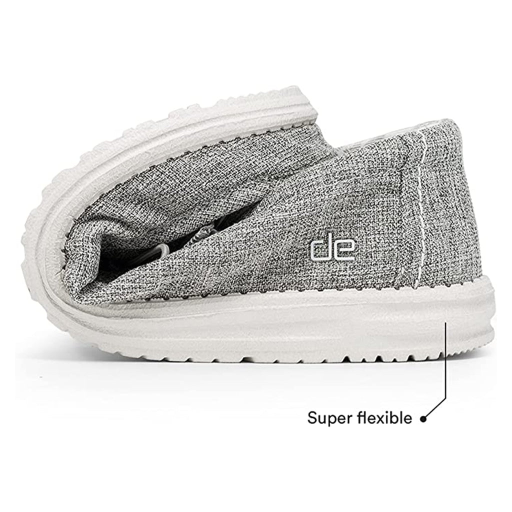 Hey Dude Men's Wally Linen Iron Size 11 | Men’s Shoes | Men’s Lace Up Loafers | Comfortable & Light-Weight JEC Shops LLC