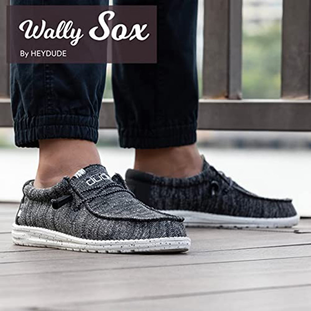 Hey Dude Men's Wally Sox Slate Multi Colors and Sizes | Men’s Shoes | Men's Lace Up Loafers | Comfortable & Light-Weight JEC Shops LLC