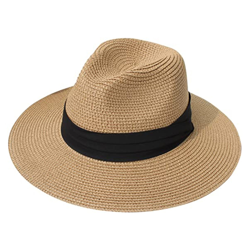 Lanzom Women Wide Brim Straw Panama Roll up Hat JEC Shops LLC