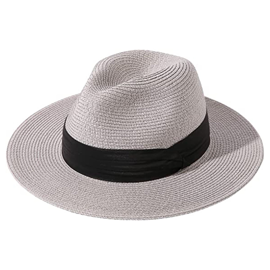 Lanzom Women Wide Brim Straw Panama Roll up Hat JEC Shops LLC