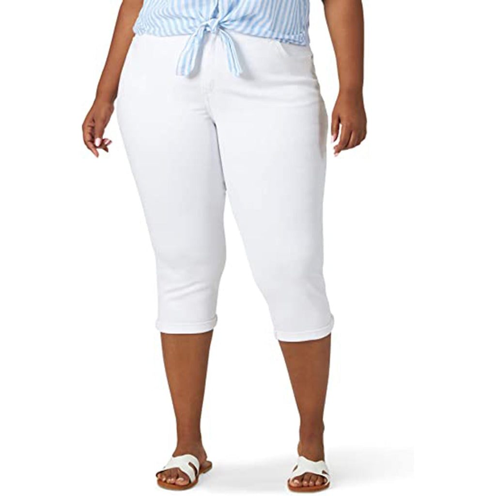 Lee Women's Plus Size Flex Motion Regular Fit 5 Pocket Capri Jean JEC Shops LLC