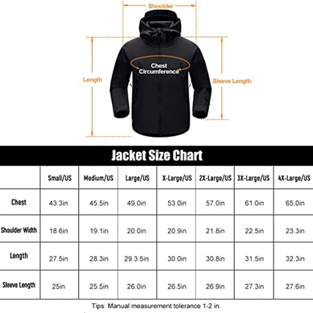 Men's Outdoor Waterproof Soft Shell Hooded Military Tactical Jacket JEC Shops LLC