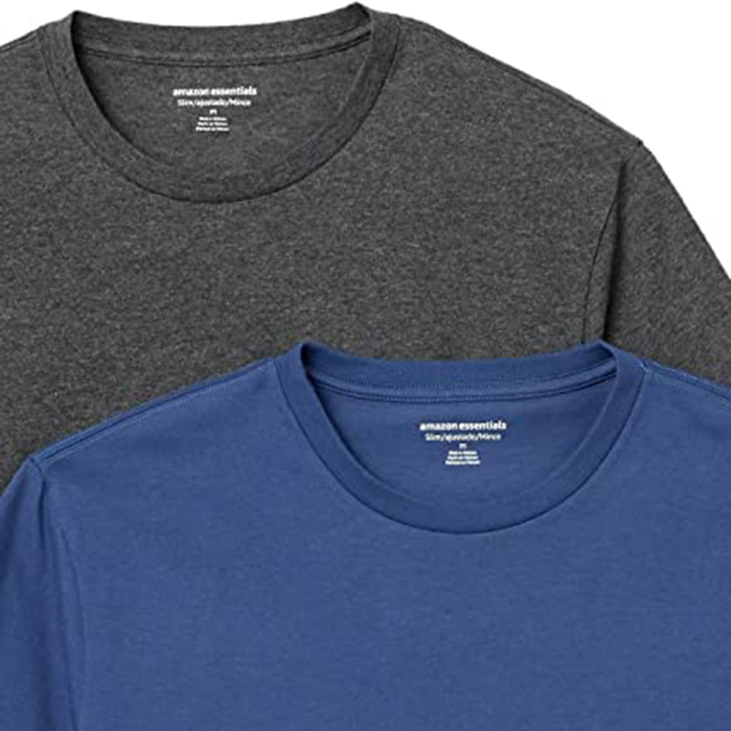 Men's Slim-Fit Short-Sleeve Crewneck T-Shirt, Pack of 2 JEC Shops LLC