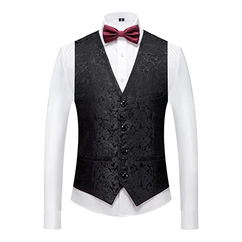 Mens Suits Regular Fit 3 Piece Skinny Tuxedo Blazer Waistcoat Pants Shawl Lapel Paisley Suits Set JEC Shops LLC