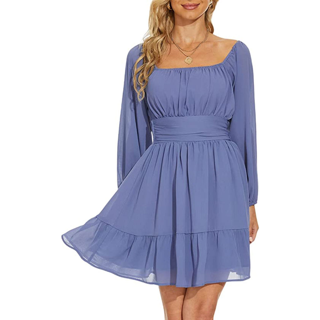 Square Neck Mini Dress JEC Shops LLC