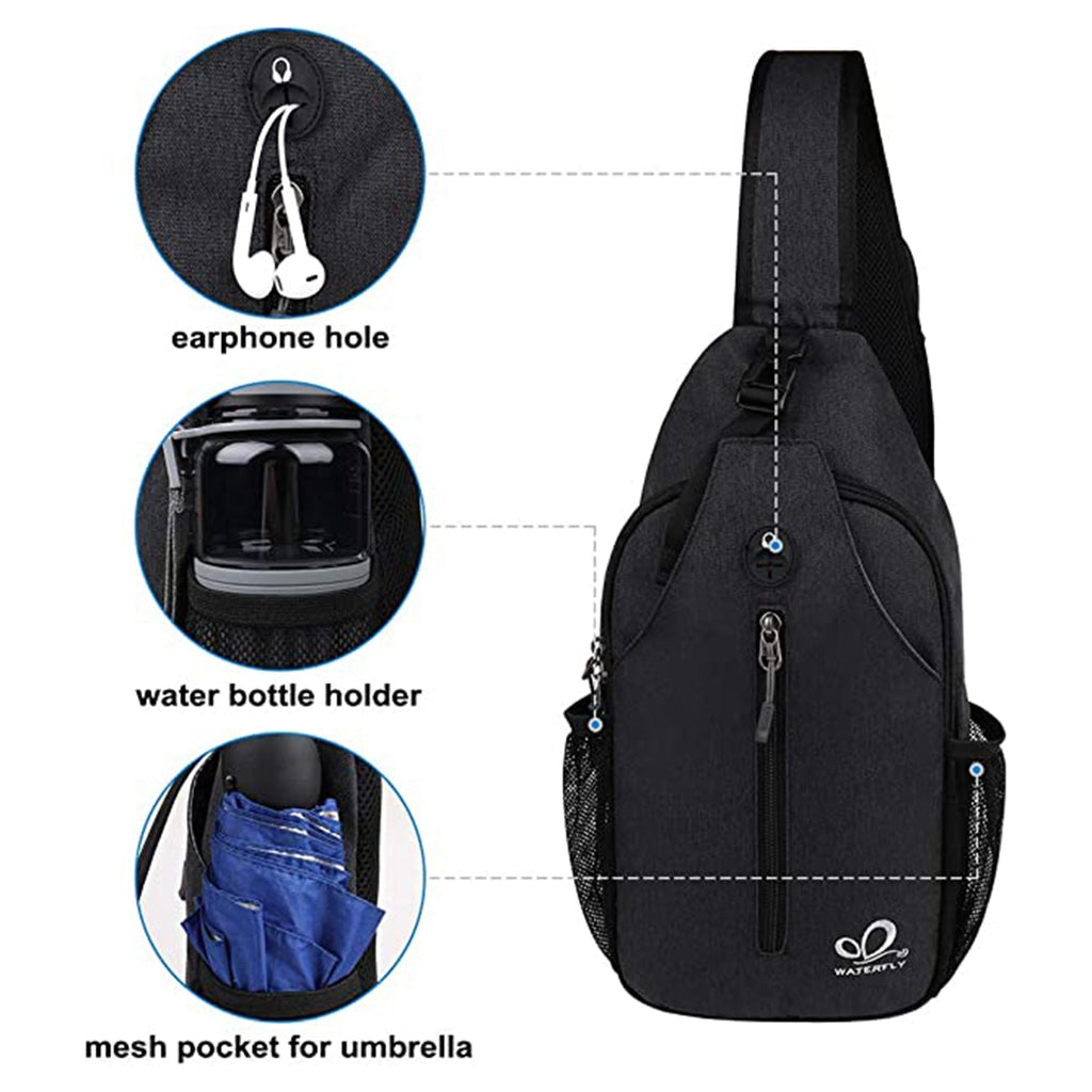 WATERFLY Crossbody Sling Backpack JEC Shops LLC