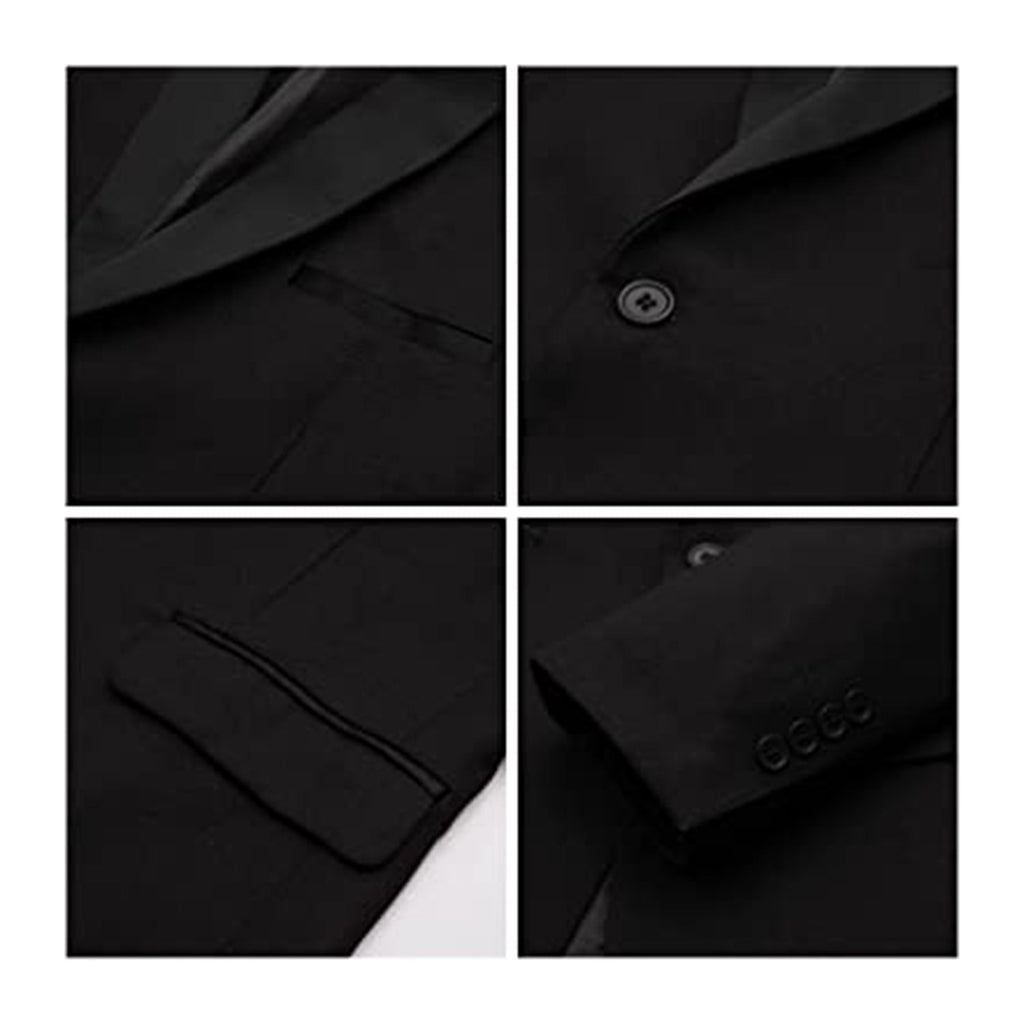 WEEN CHARM Men's Slim Fit Suits,3 Piece Suit for Men,One Button Shawl Lapel Blazer Jacket Vest Pants,Men Tuxedo Suit Set JEC Shops LLC