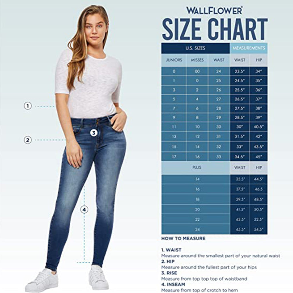 WallFlower Women's Luscious Curvy Bootcut Mid-Rise Insta Stretch Juniors Jeans JEC Shops LLC