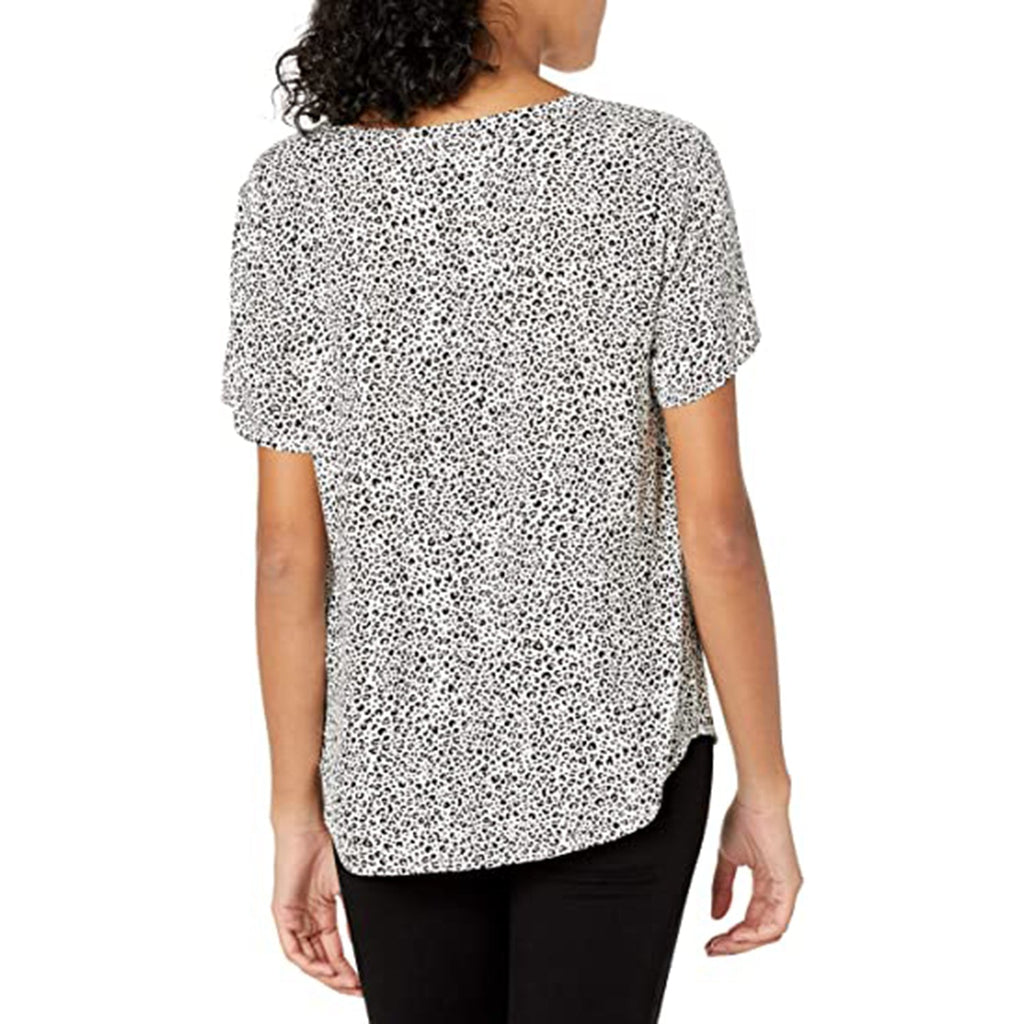 Women's Short-Sleeve Woven Blouse JEC Shops LLC